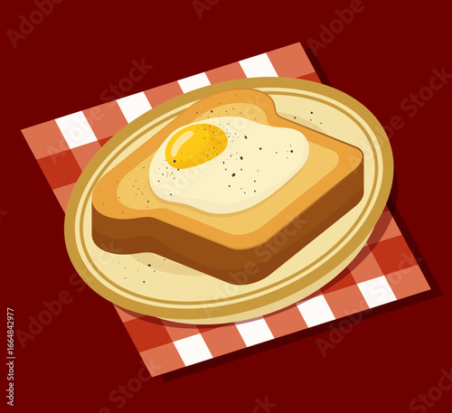 fried egg and toast