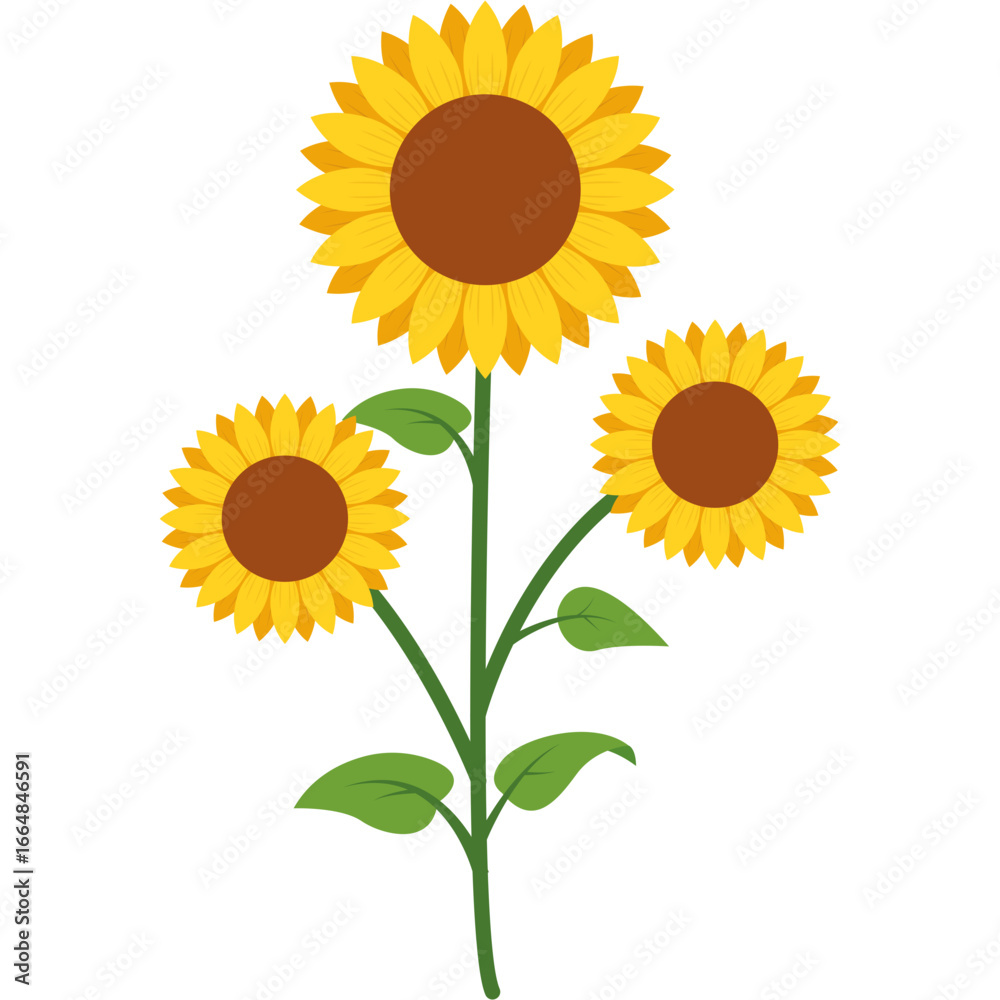 Obraz premium Beautiful Sunflower Vector