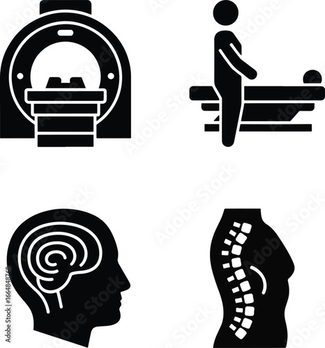 Medical imaging equipment scans human body for diagnosis in hospital, promoting healthcare and technological advancement.