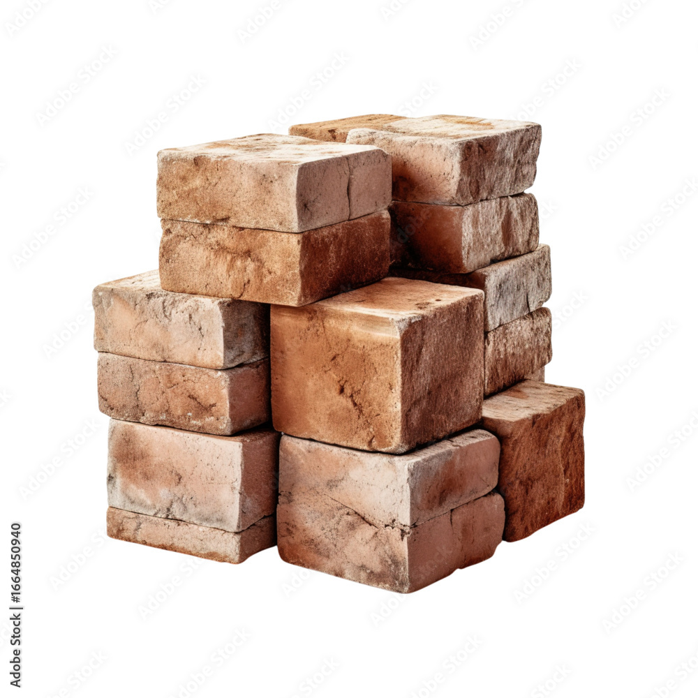 Obraz premium stack of bricks isolated png