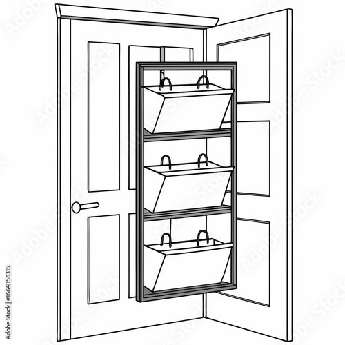 Over the door organizer with three baskets is a great storage solution for small spaces, providing extra storage and organization