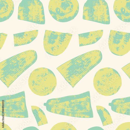 Seamless vector pattern with zucchini and courgette silhouettes, rustic organic textures for eco textile design, fabric print, natural home decor, healthy lifestyle concept.