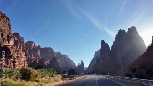 Wadi Al disah Saudi Arabia Deserts canyon Middle East exotic nature landscape 