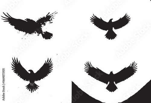 Flying Bird Silhouette Vector Set

Black Bird Silhouettes in Flight Collection

Crow and Raven Flying Silhouette Clipart
