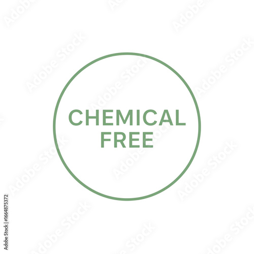 Chemical Free Ultra Minimalist Vector Label