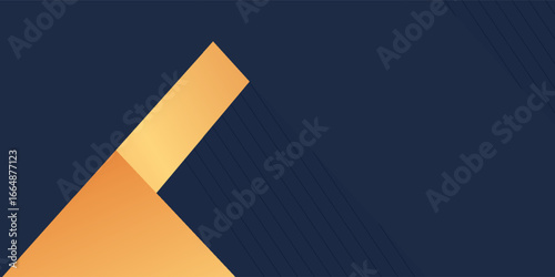Background navy background with shiny orange gradient modern
