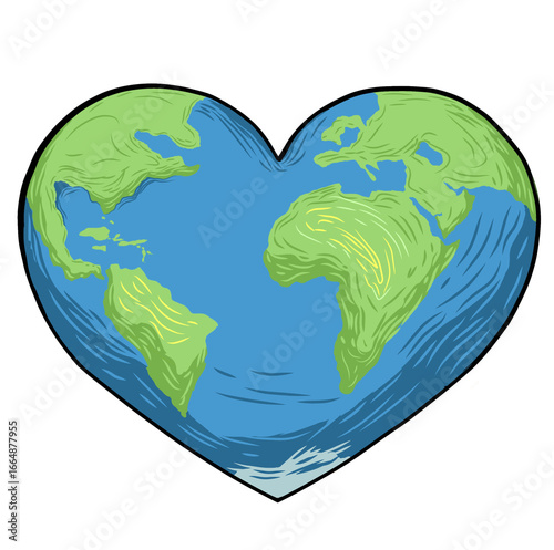 heart shaped earth