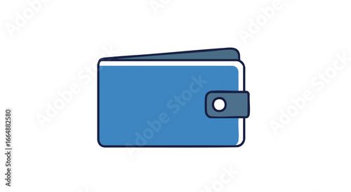 Simple Minimalist Digital Wallet Icon in Flat Design Representing Financial Tools and Personal Finance Management