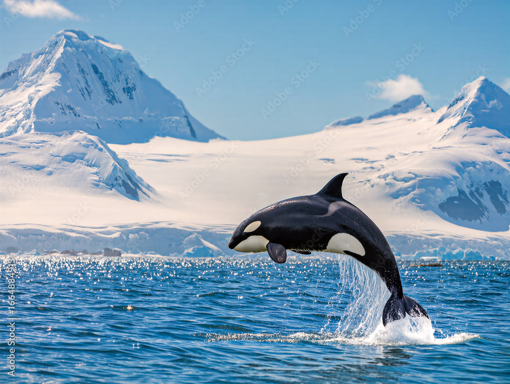 Obraz premium whale jumping