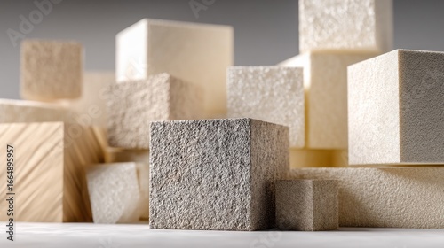Fototapeta Naklejka Na Ścianę i Meble -  Stacked wood blocks