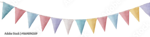 Pastel-colored triangular bunting (1)