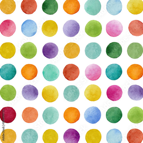 Colorful, textured circles in a repeating pattern