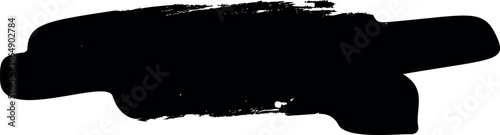 Monochrome black brush stroke vector illustration