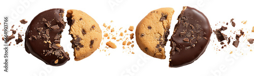 Chocolate-covered cookies in a dynamic display