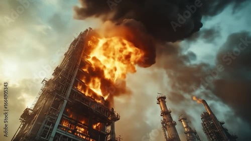 Refinery Fire with Industrial Disaster.