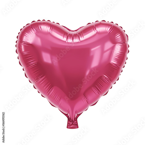 Pink HeartShaped Mylar Balloon Perfect for Valentines Day Anniversaries and Romantic Events isolated on transparent background