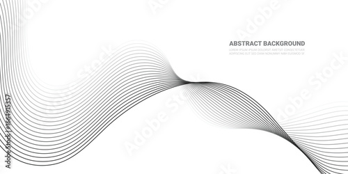 Abstract wavy lines background. Flowing wave shape. Minimalist gradient soft forms. Water curves, fluid waveforms, mesh patterns. Outline sound, energy banner. Vector concept