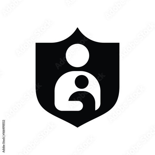 Parental Control Icon Vector Symbol Design Illustration Black Style