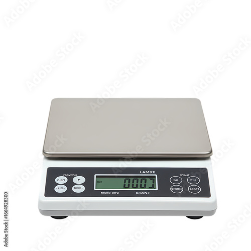 Digital Kitchen Scale Precise Measurement Tool for Cooking and Baking isolated on transparent background