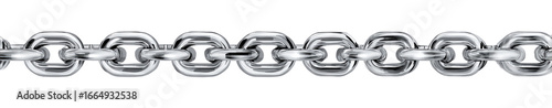 Silvery chain links, repeating pattern