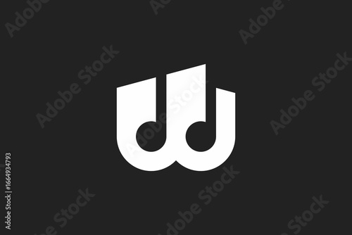 Letter W Music Logo 