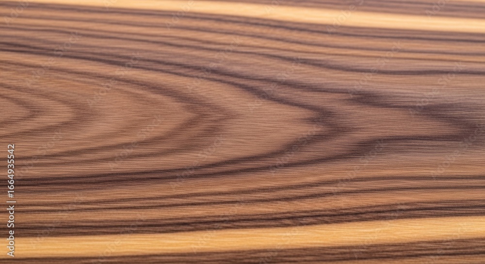 Naklejka premium Exotic Zebrawood Grain: Close-Up of Natural Wood Texture and Pattern