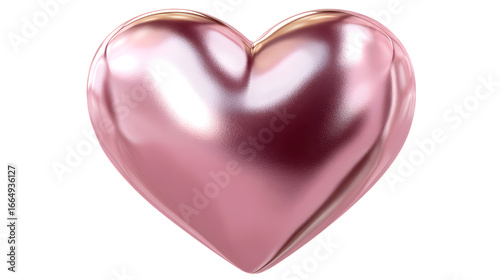 Wallpaper Mural Rose Gold Heart Shape Balloon on Transparent Background Symbolizing Affection and Joy for Special Occasions Torontodigital.ca