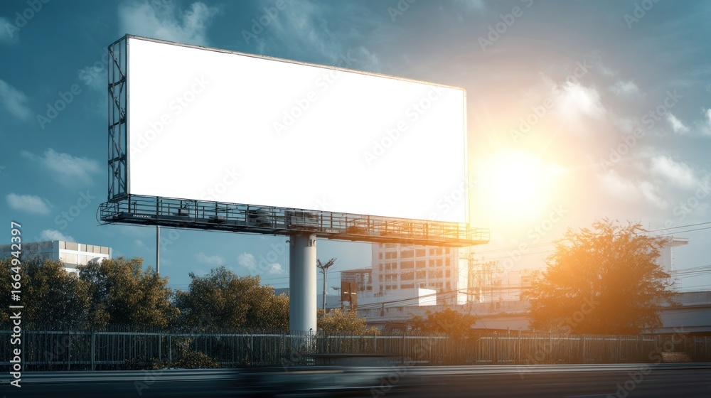 Fototapeta premium Blank billboard advertisement