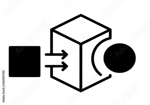 Cognitive Reframing Psychology Vector Icon for Perspective Change
