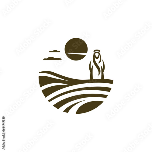 Desert Arabic Man Logo