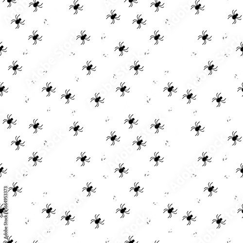 Seamless Black Spider Web Pattern for Halloween and Horror Design