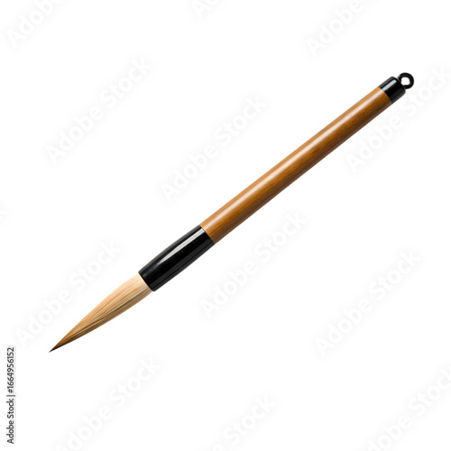 Elegant Calligraphy Brush Asian Art Supplies Writing Tool Fine Art Medium isolated on transparent background