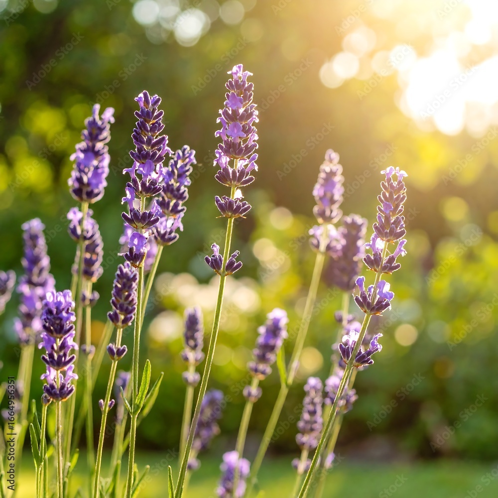Obraz premium Lavender blossoms in sunlight