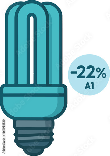 AI Energy saver bulb Illustration