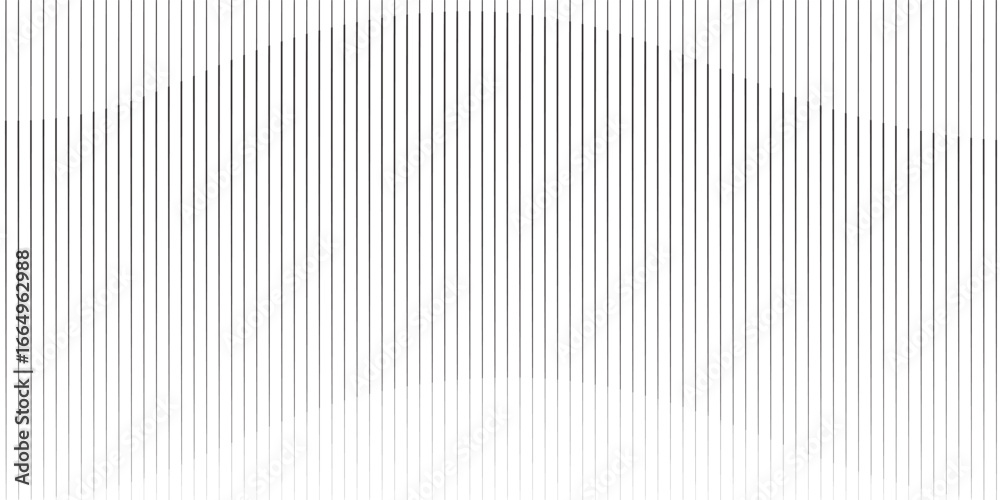 Obraz premium Abstract art geometric background with vertical lines. Optical illusion with waves and transition. Vector illustration