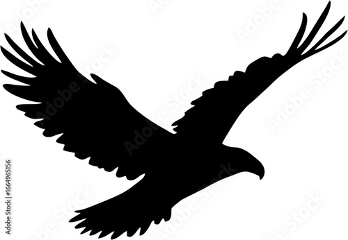 Diving Eagle silhouette vector flat illustration design .eps