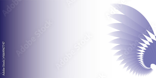Abstract Light Purple Feather Wing Design.