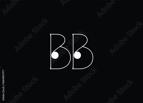 BB Logo Design Vector. Elegant Monogram Logo Design