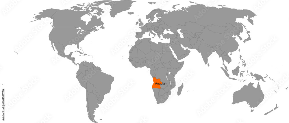 Fototapeta premium Angola Map SVG