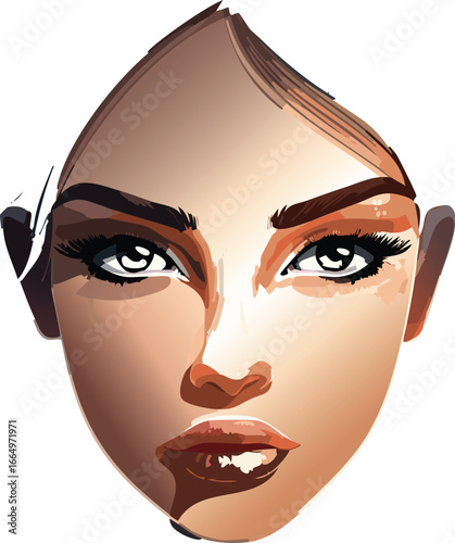 Vector illustration of a woman symbolizing the complexity of human experience
Stylized female figure promoting education on mental health and self-awareness