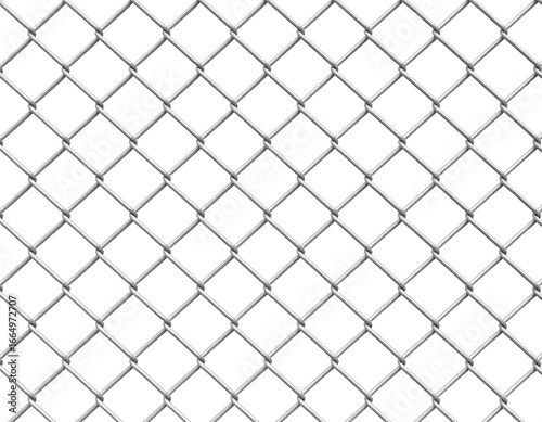 Metal chain link fence
