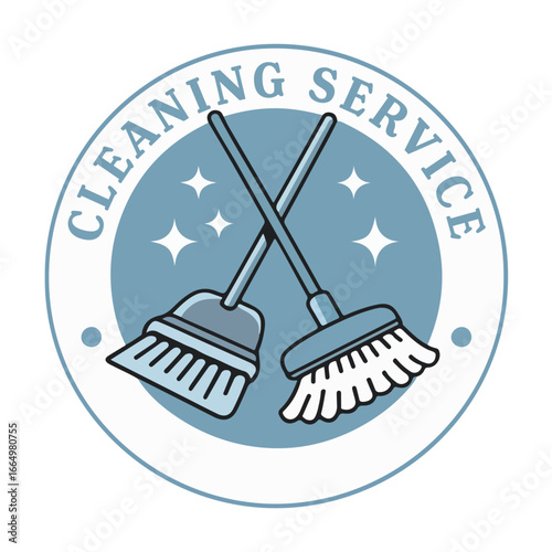 Cleaning Service Logo Set Vector Design with House, Mop, Broom, Spray, and Sparkle Elements – Professional Hygiene and Home Care Branding.
