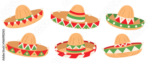 Festive Cinco de Mayo sombreros bring fun to any celebration, perfect for holiday promotions and creative projects