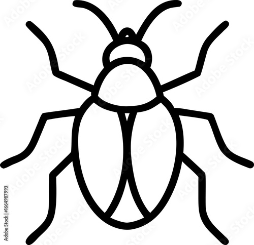 insects vector icon on white or transparent background. pest control or insect control icons items Stroke icon collections. Editable Stroke icon collection Outline icon.