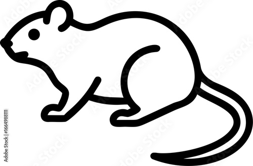 rodent vector icon on white or transparent background. pest control or insect control icons items Stroke icon collections. Editable Stroke icon collection Outline icon.
