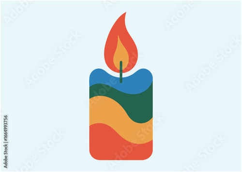 Burning candle Vector design