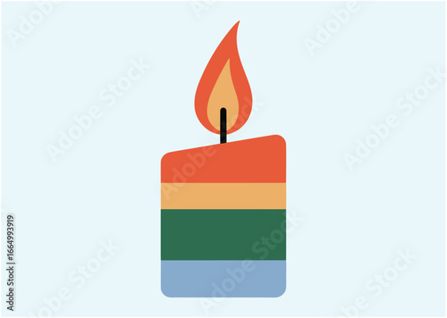 Burning candle Vector design