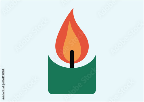 Burning candle Vector design