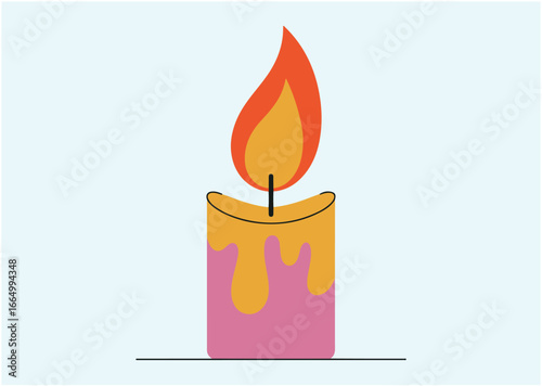Burning candle Vector design