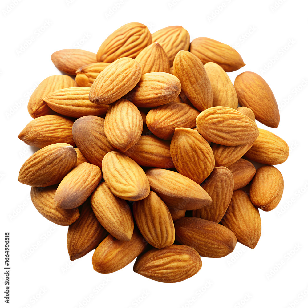 Fototapeta premium Fresh Almonds Isolated On Transparent Background Png